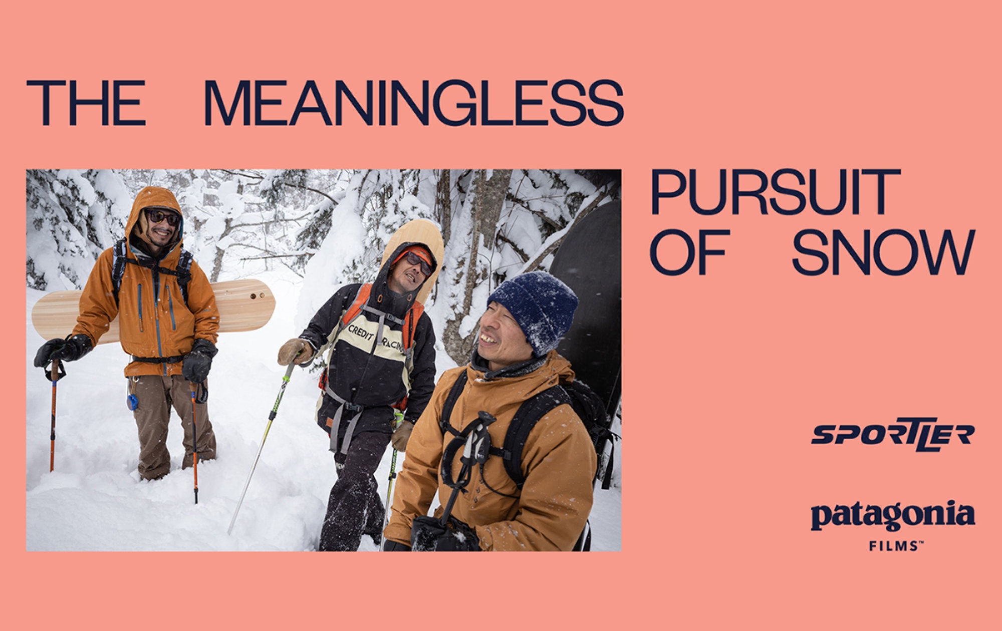 Serata film con Patagonia The Meaningless pursuit of snow