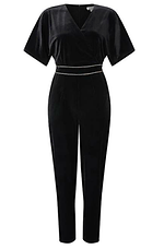 monsoon black velvet jumpsuit