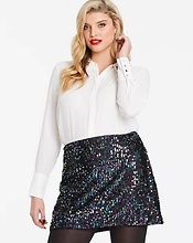 oasis sequin tinsel wrap dress